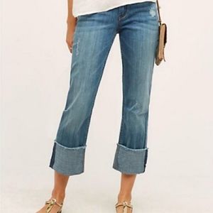 ANTHRO PILCRO Hyphen Cuff Crop Jeans